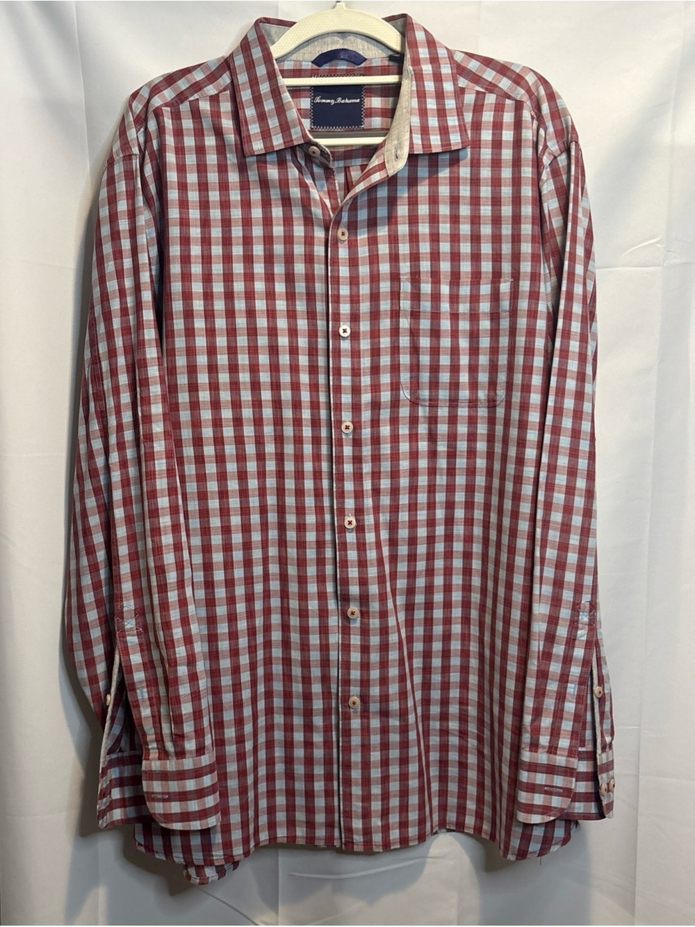 Tommy Bahama Red & White Gingham Button-Down Shirt
